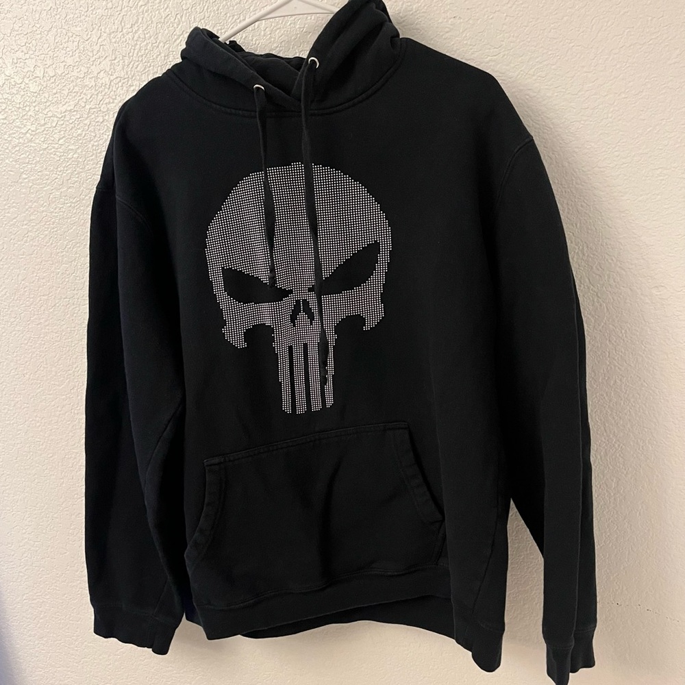 Marvel Punisher Black Hooded Sweatshirt XL